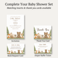Woodland Animals Baby Shower Invitation