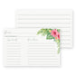 Tropical Bridal Shower Recipe Cards