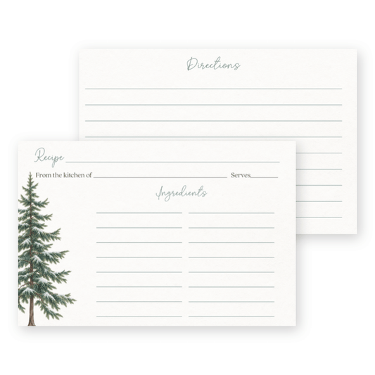 Snow in Love (Trees) Recipe Cards