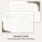 Winter Wonderland Recipe Card