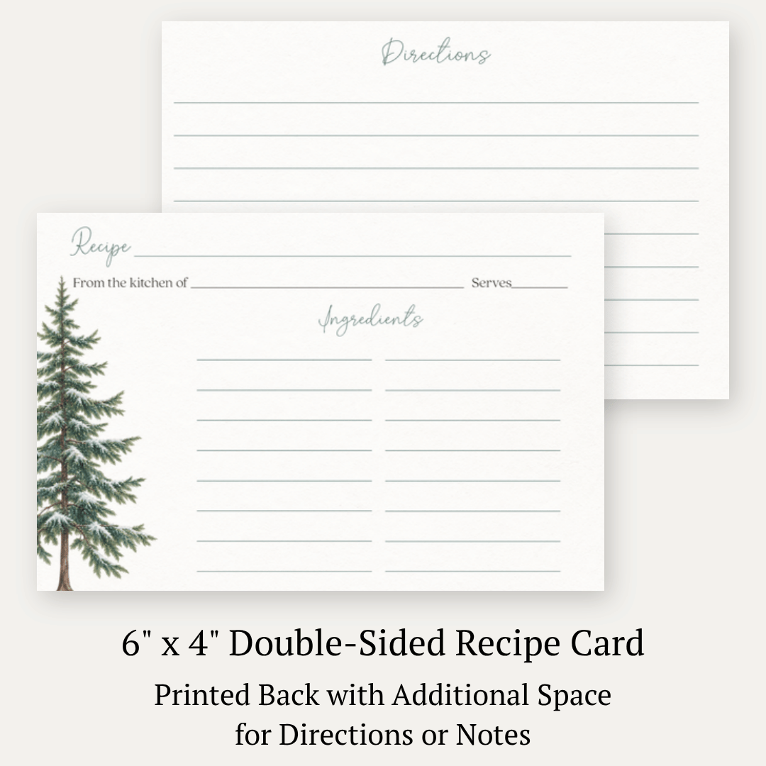 Snow in Love (Trees) Recipe Cards