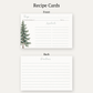 Snow in Love (Trees) Recipe Cards