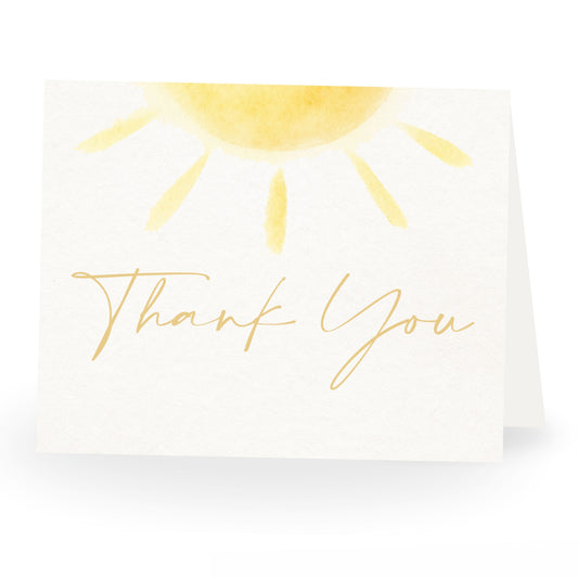 A Little Ray of Sunshine Baby Shower Thank You Card