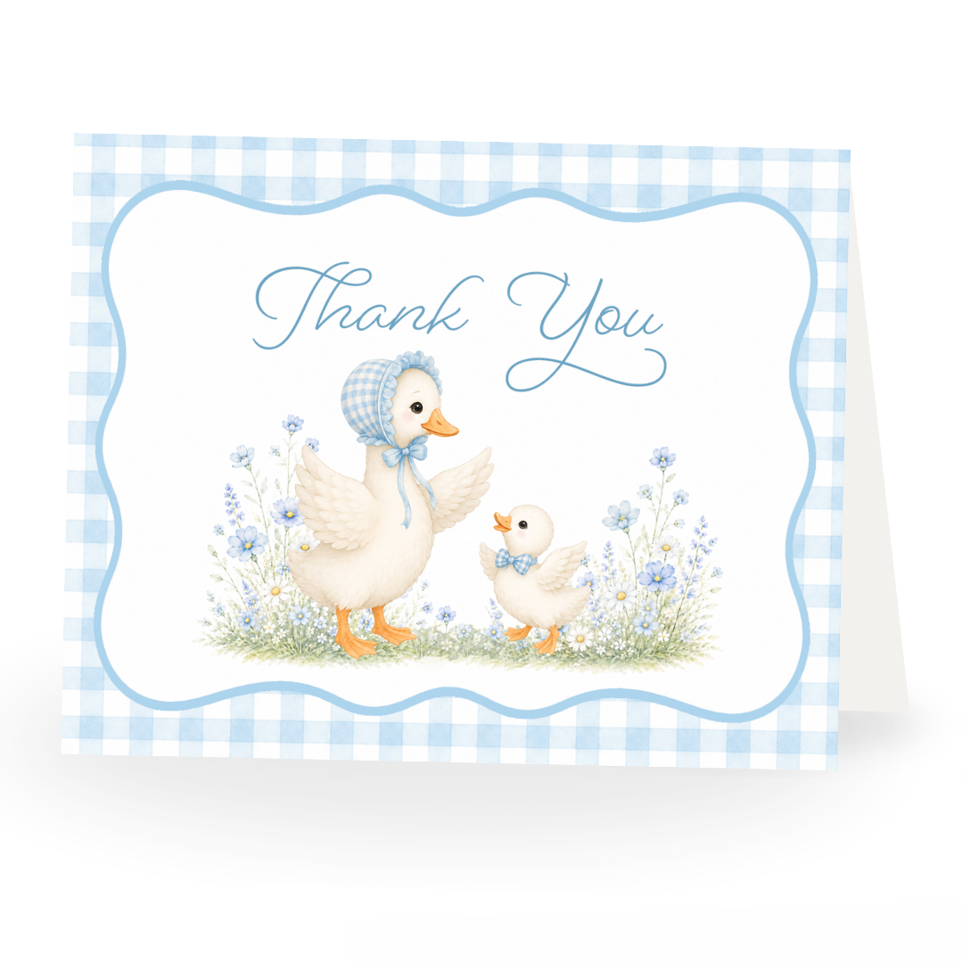 Silly Goose Thank You Card- Boy