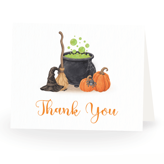 A Baby is Brewing Cauldron Baby Shower Thank You Card