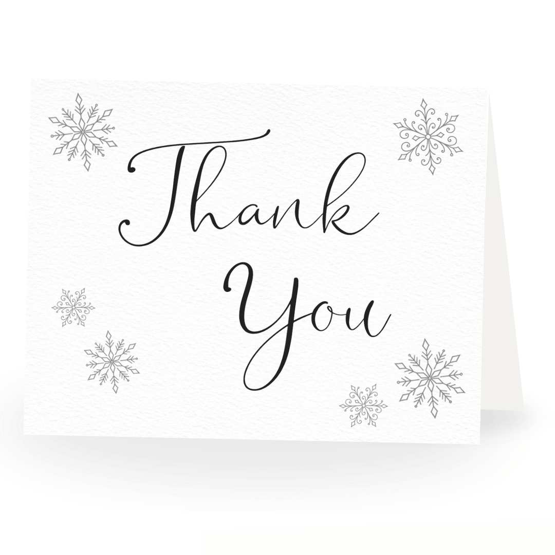 Snow in Love Thank You Card