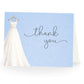 Something Blue Bridal Gown Bridal Shower Thank You Card