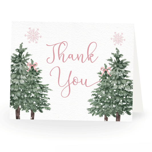 Baby It's Cold Outside Girl Thank You Card