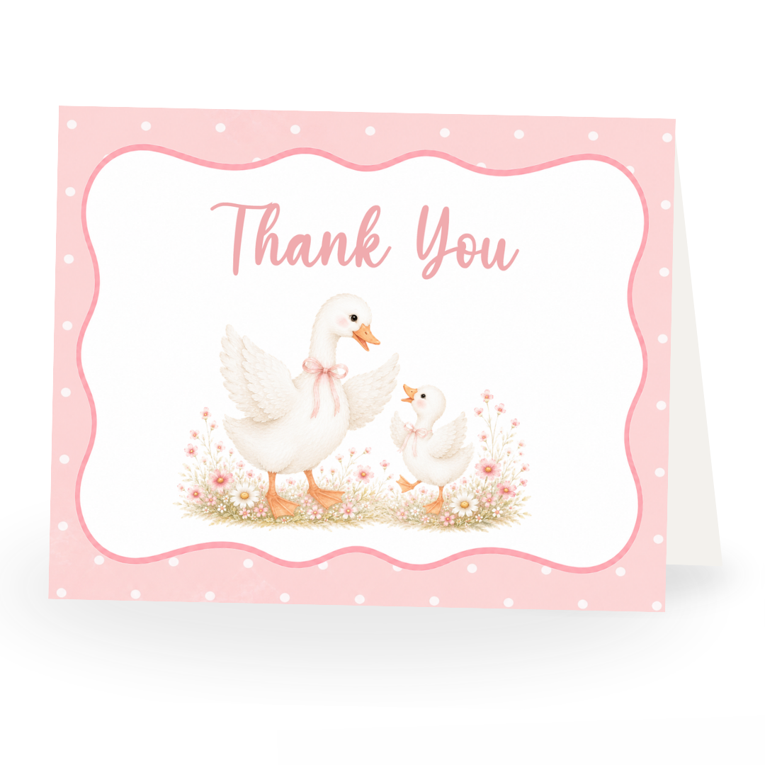 Silly Goose Thank You Card- Girl