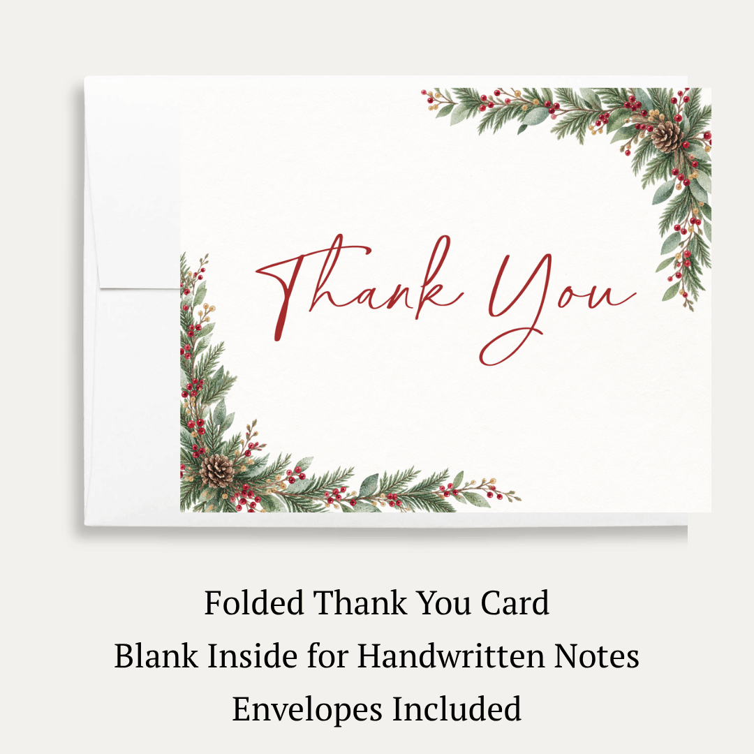 Winter Wonderland Bridal Shower Thank You Card