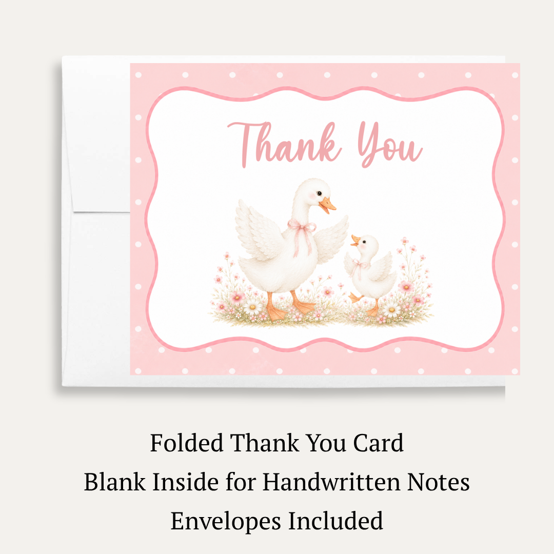 Silly Goose Thank You Card- Girl