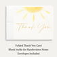 A Little Ray of Sunshine Baby Shower Thank You Card