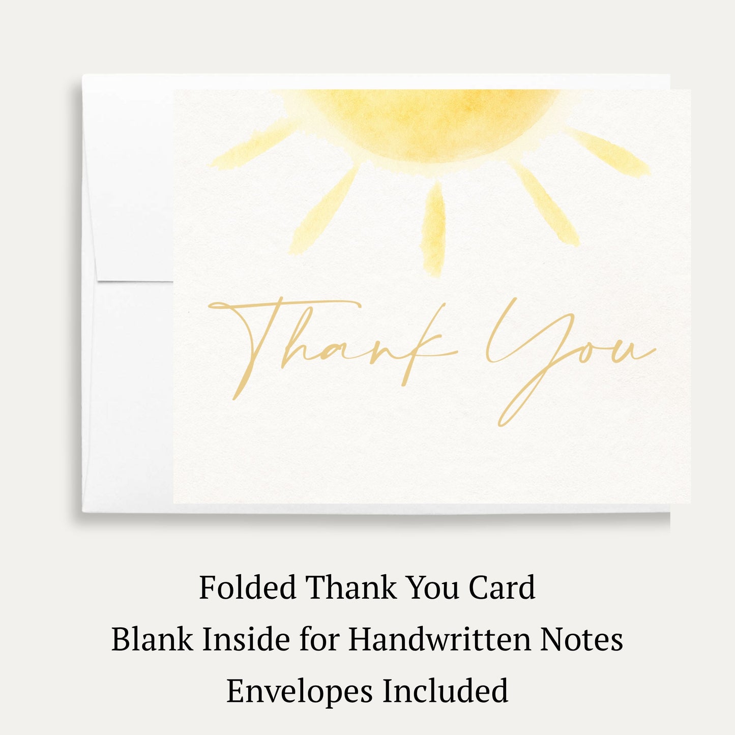 A Little Ray of Sunshine Baby Shower Thank You Card