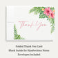 Tropical Bridal Shower Thank You Card