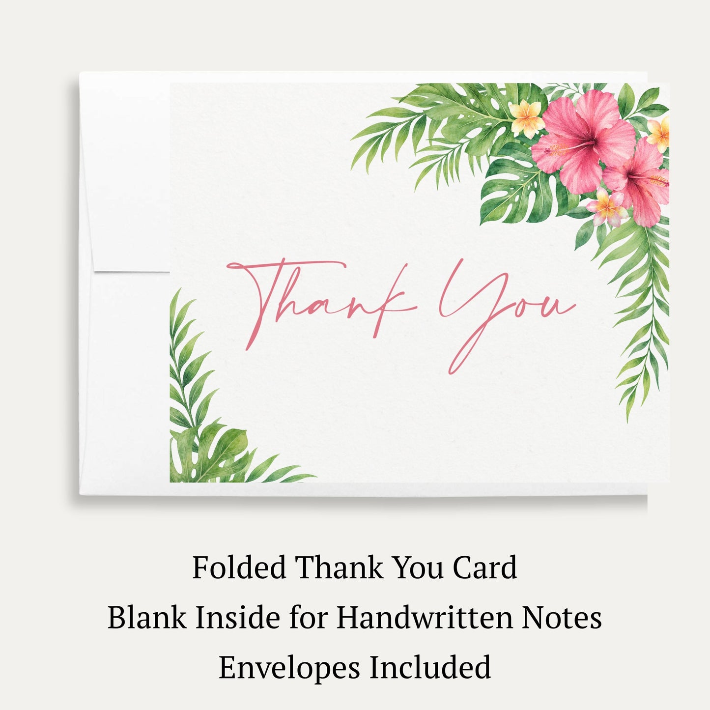 Tropical Bridal Shower Thank You Card