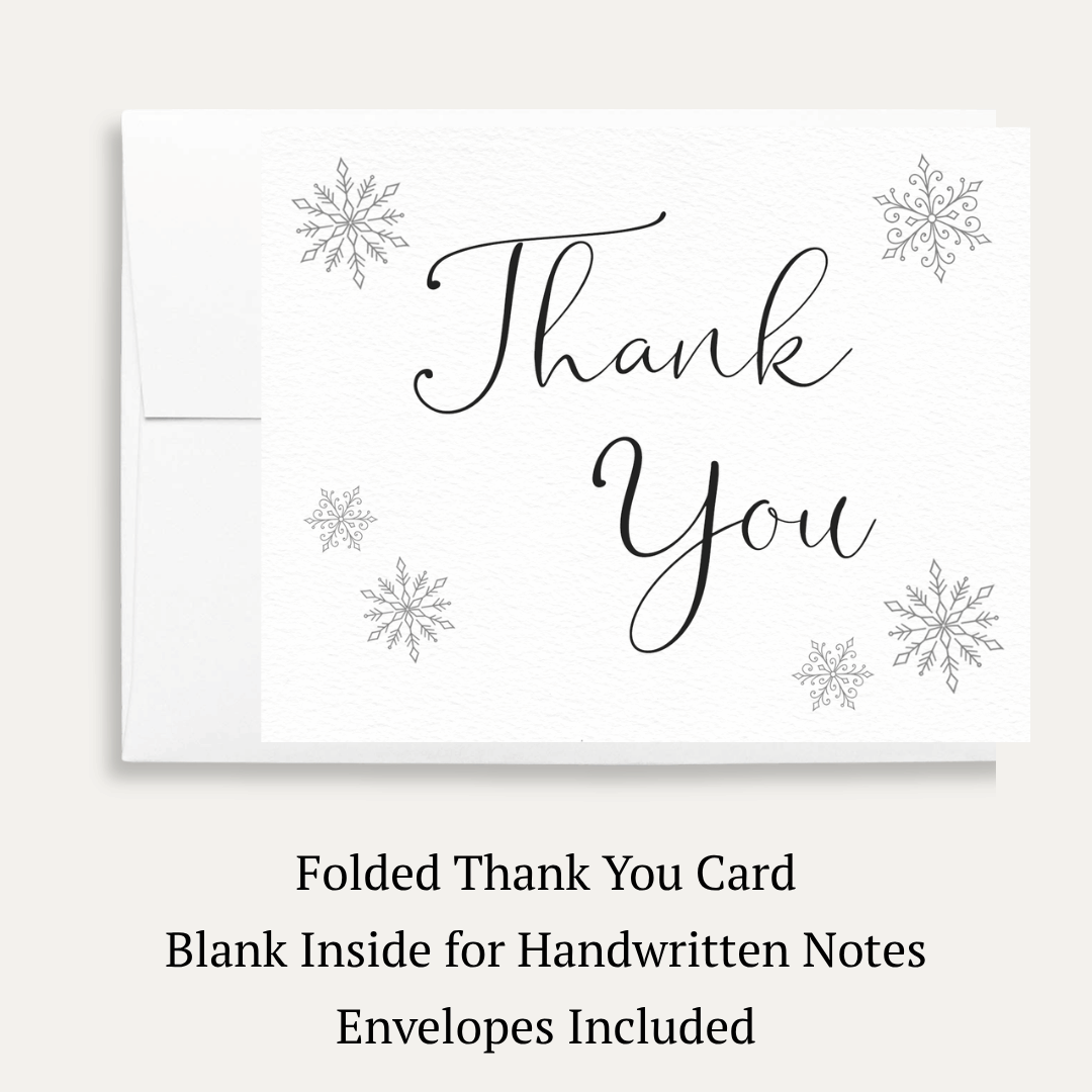 Snow in Love Thank You Card