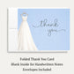 Something Blue Bridal Gown Bridal Shower Thank You Card
