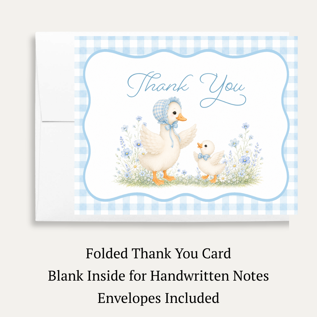 Silly Goose Thank You Card- Boy