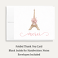 Paris Love Story Thank You Card