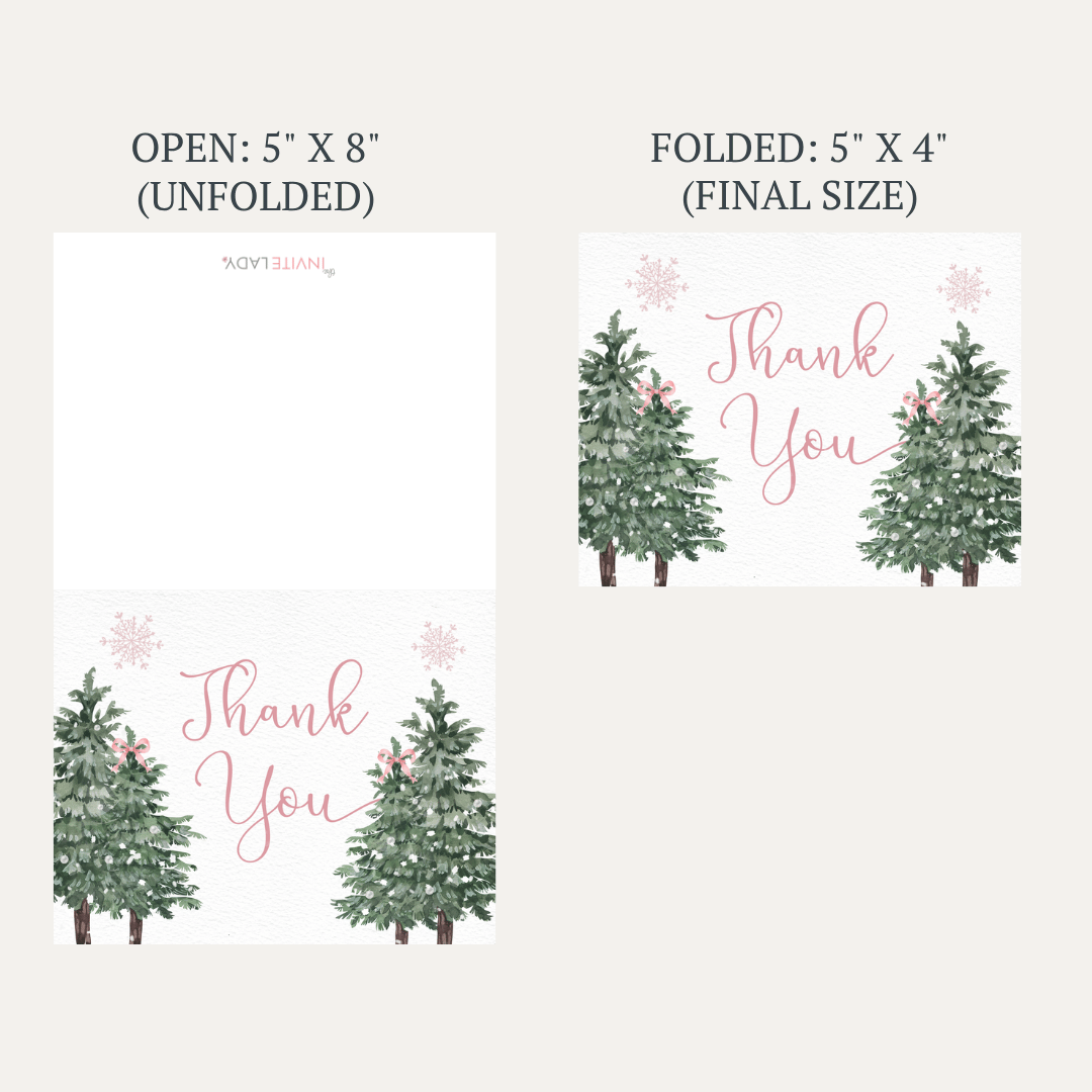 Baby It's Cold Outside Girl Thank You Card