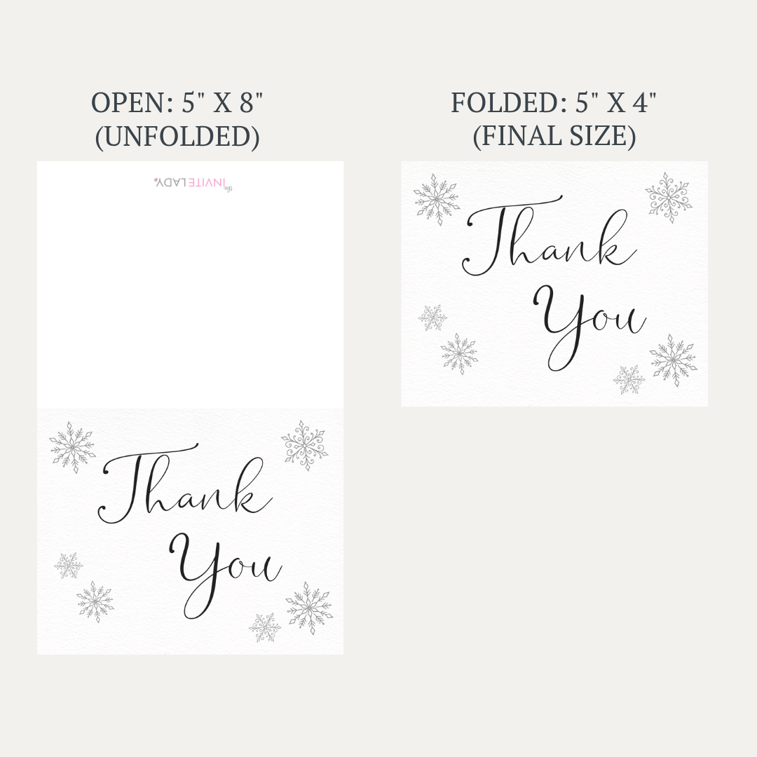 Snow in Love Thank You Card
