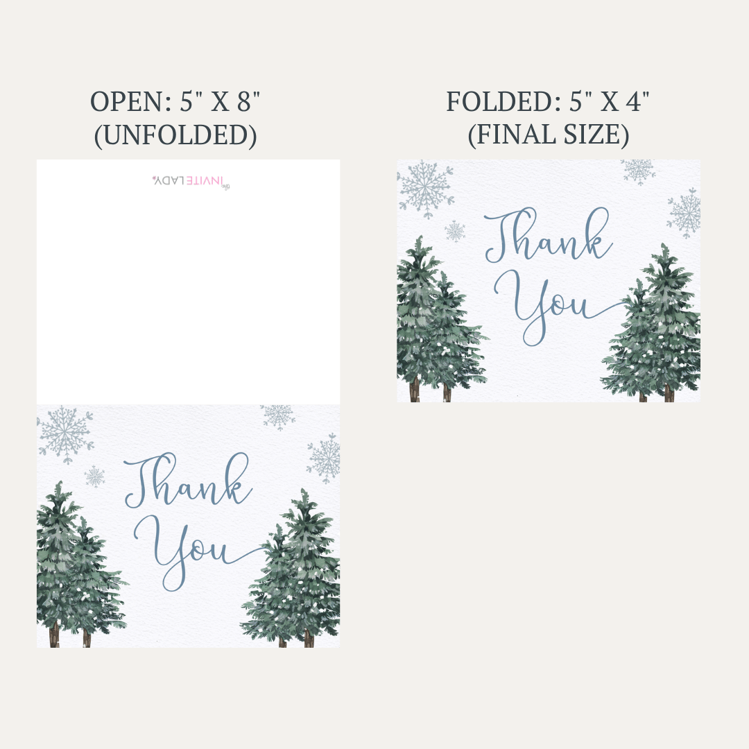 Baby It's Cold Outside Boy Thank You Card
