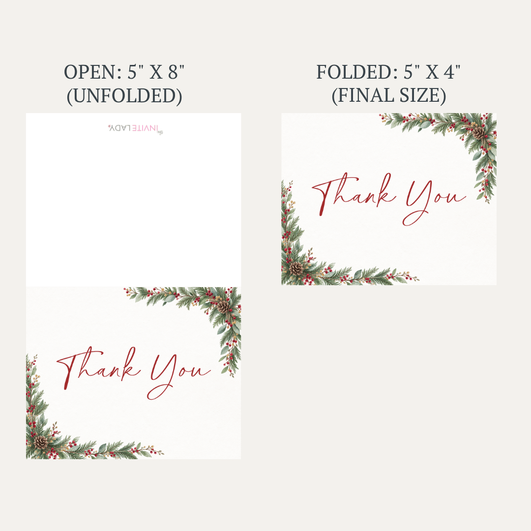 Winter Wonderland Bridal Shower Thank You Card