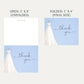 Something Blue Bridal Gown Bridal Shower Thank You Card