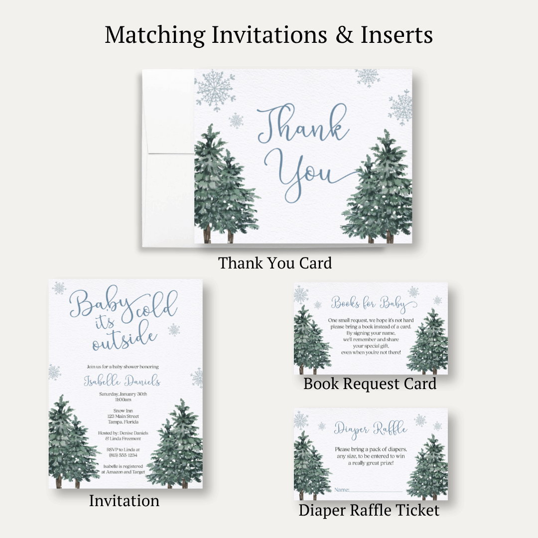 Baby It's Cold Outside Boy Thank You Card