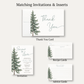Snow in Love (Trees) Thank You Cards