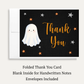 A Little Boo Is Almost Due Baby Shower Thank You Cards (Black Collection)