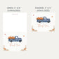 Fall Truck Baby Shower Thank You Card