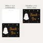 A Little Boo Is Almost Due Baby Shower Thank You Cards (Black Collection)