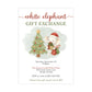 White Elephant Christmas Party Invitations | Holiday Gift Exchange Invite