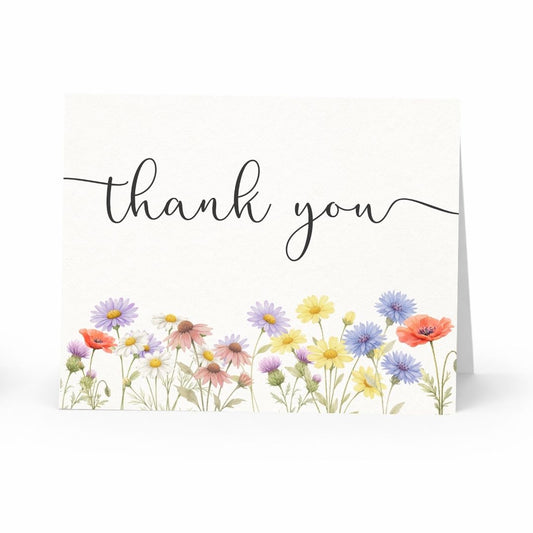 Wildflower Thank You Card