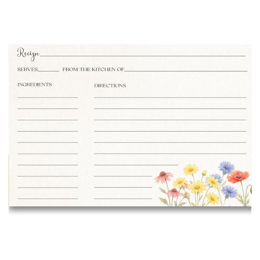 Wildflower Recipe Card