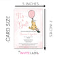 Winnie the Pooh Balloon Baby Shower Invitation