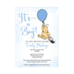 Winnie the Pooh Balloon Baby Shower Invitation