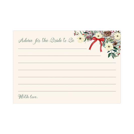 Winter Wonderland Bridal Shower Advice Cards