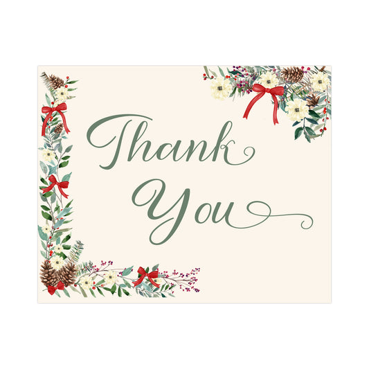 Winter Wonderland Bridal Shower, Thank You Card