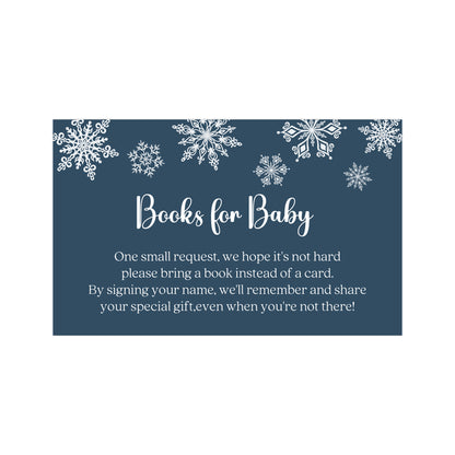 Winter Wonderland Pink or Blue Baby Shower Book Insert