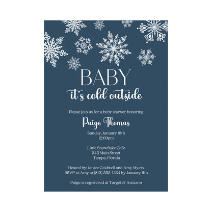 Winter Wonderland Baby Shower Invitation