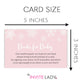 Winter Wonderland Pink or Blue Baby Shower Book Insert
