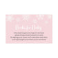 Winter Wonderland Pink or Blue Baby Shower Book Insert