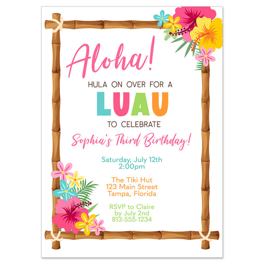 Aloha Birthday Party Invitation