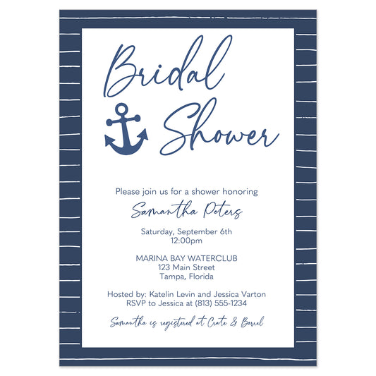 Anchored in Love Bridal Shower Invitation