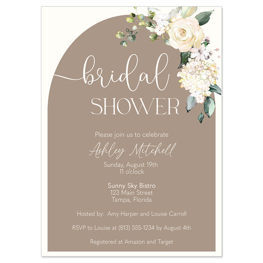 Boho Arch Bridal Shower Invitation