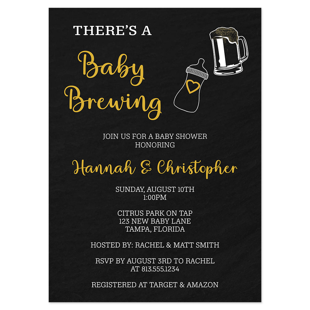 Baby Brewing Baby Shower Invitation