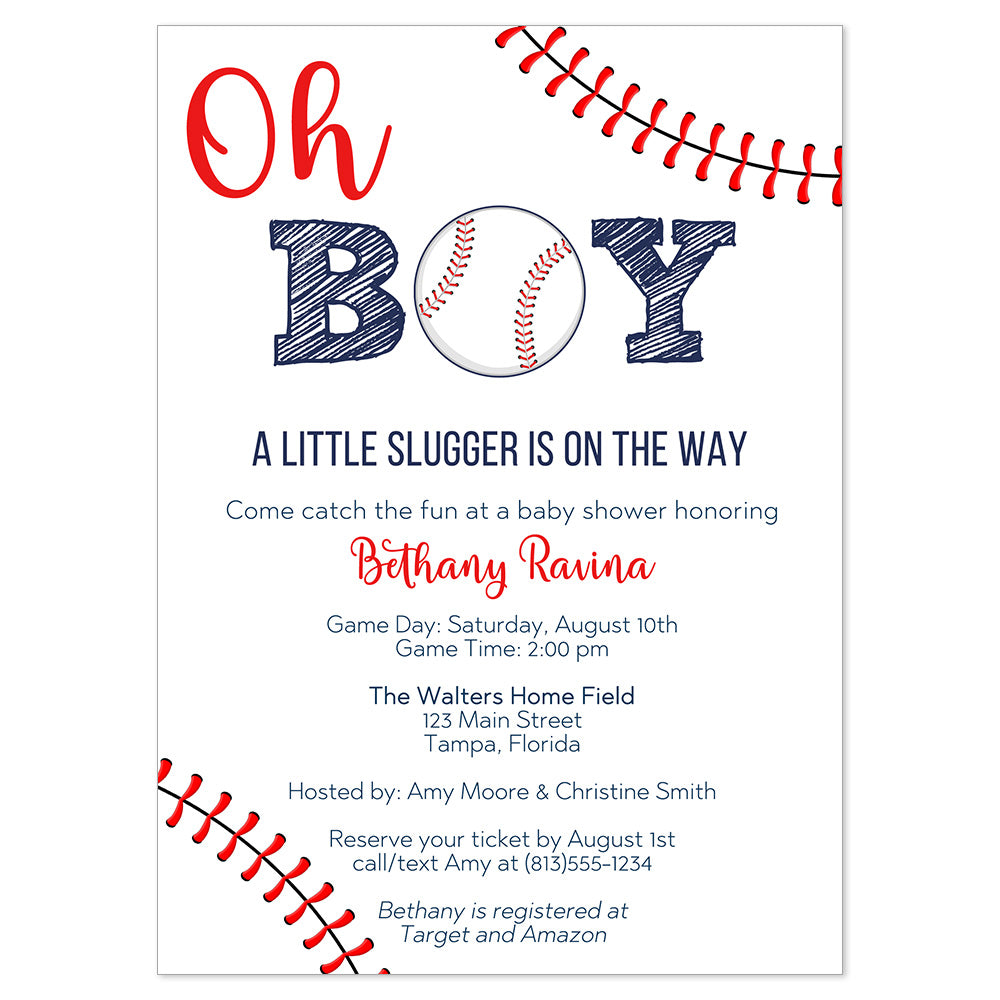 Baseball Baby Shower Invitation
