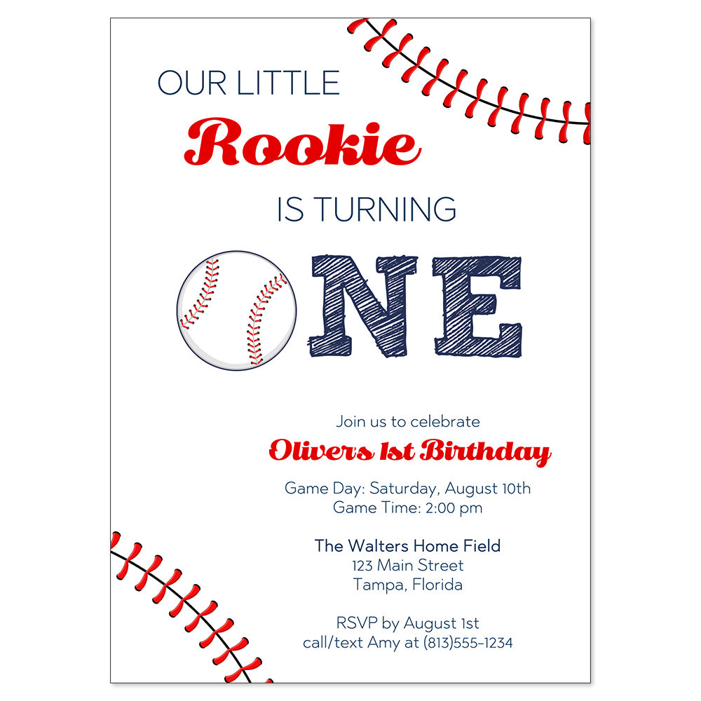 Baseball Birthday Party Invitation